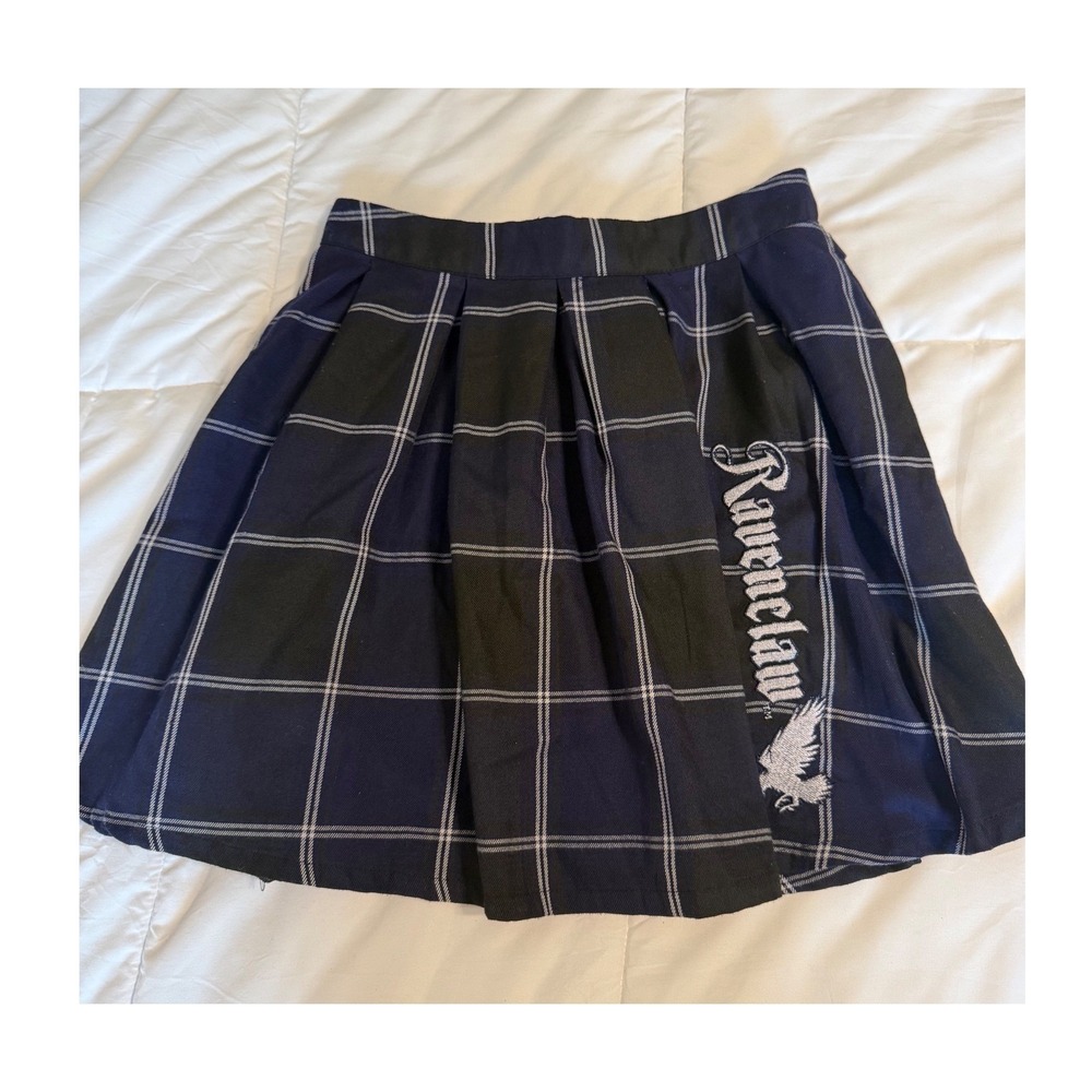 Harry Potter Hot Topic Skirt Womens S Blue Plaid Pleated Mini Cosplay